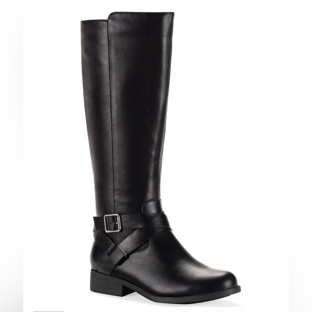 Style & Co Black Knee-High Flat Heeled Women's Boots